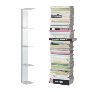 Bücherregal - booksbaum einseitig in weiß ♥ 2tlg. Bestehend aus Halterung  + Einlegeböden  ♥ Wandregal