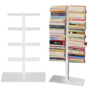Radius Design booksbaum doppelseitig weiß ♥ 3tlg.  Halterung + Fuß + Einlegeböden ♥ Standregal